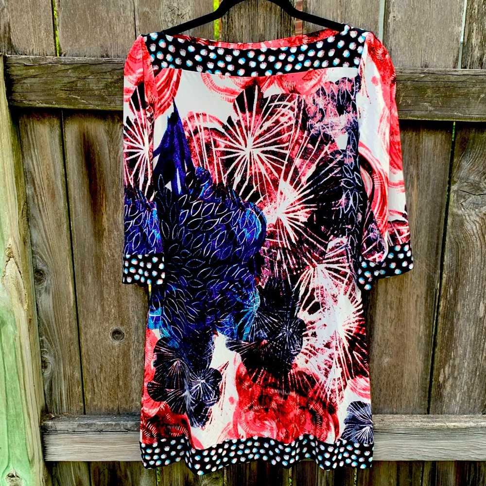 Ali RO Dresses, Ali RO Multicolor mini dress, half sleeve dress. Size 10